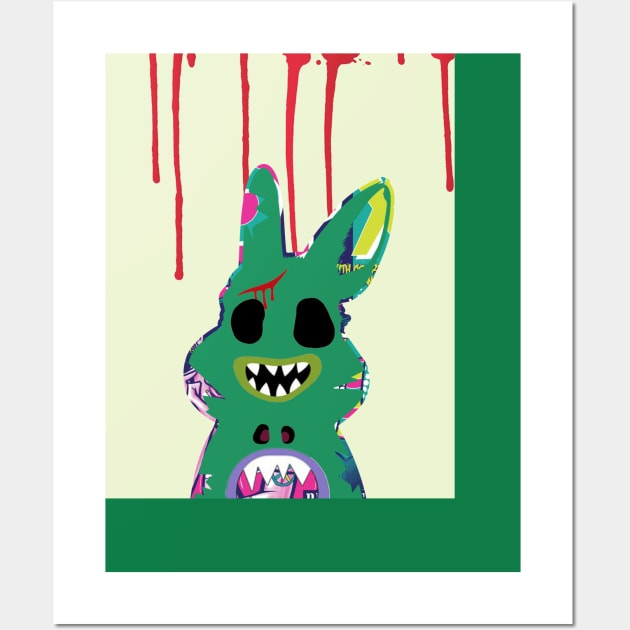 Rabbit In Blood Wall Art by NFNW